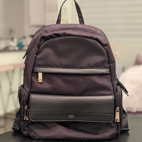 Tutilo Handbags - Tutilo Womens BackPack Black Gold New
